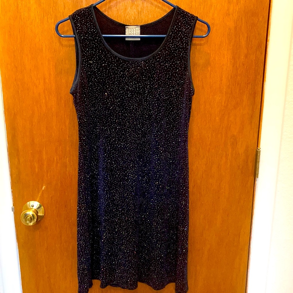 Rabbit Rabbit Rabbit Designs Black Sleeveless Dress Rainbow Sparkles  - 8